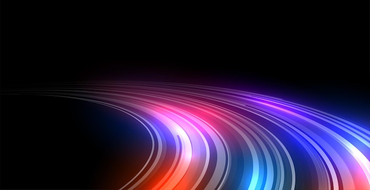 Vector gratuito líneas de senderos de velocidad ligera de la ciudad movimiento fondo colorido