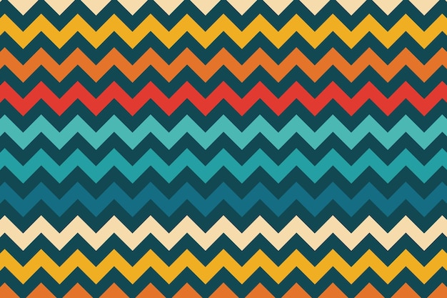 Vector gratuito líneas en zigzag abstractas de color retro