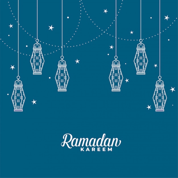 Linterna islámica colgante fondo ramadan kareem decorativo