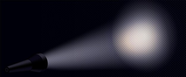Linterna que proyecta un amplio haz luminoso en la pared