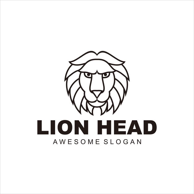 Lion Head Logo Vector