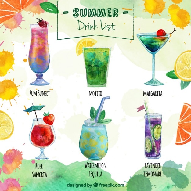 Lista de bebidas deliciosas de verano