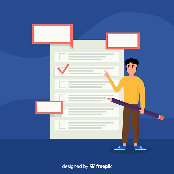 Vector gratuito lista de verificación gigante