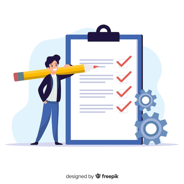 Vector gratuito lista de verificación gigante