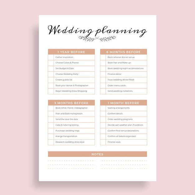 Lista de verificación simple del planificador de bodas de rita roberts