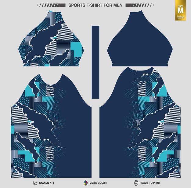 Listo para imprimir camisetas deportivas Patrones de ropa de entrenamiento y entrenamiento