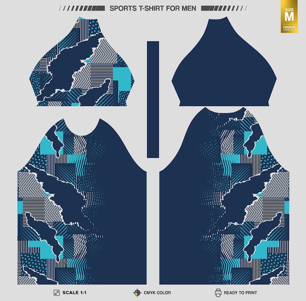 Listo para imprimir camisetas deportivas Patrones de ropa de entrenamiento y entrenamiento