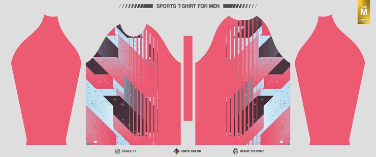 Vector gratuito listo para imprimir camisetas deportivas patrones de ropa de entrenamiento y entrenamiento
