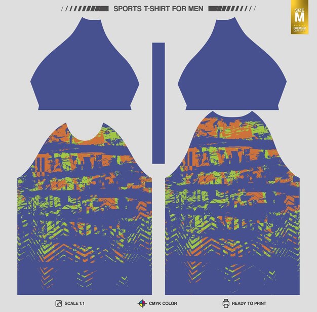 Listo para imprimir camisetas deportivas Patrones de ropa de entrenamiento y entrenamiento