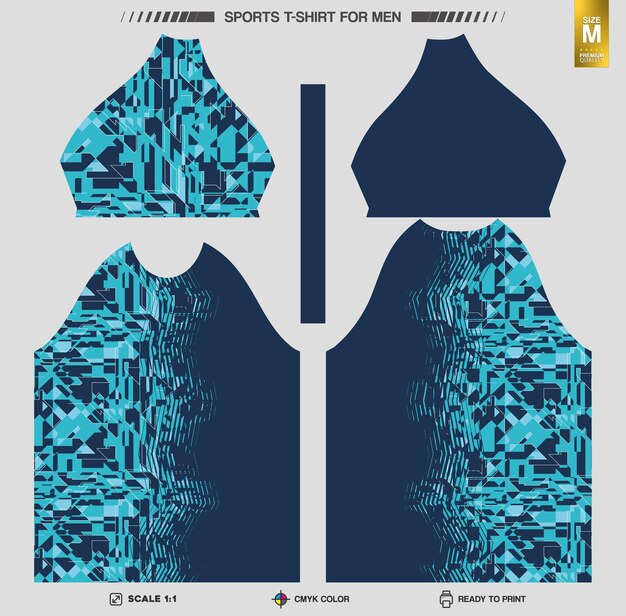 Listo para imprimir camisetas deportivas Patrones de ropa de entrenamiento y entrenamiento