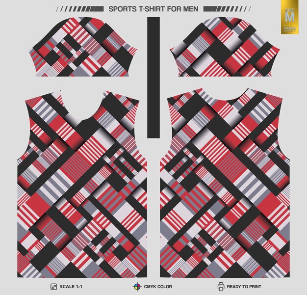 Listo para imprimir camisetas deportivas Patrones de ropa de entrenamiento y entrenamiento