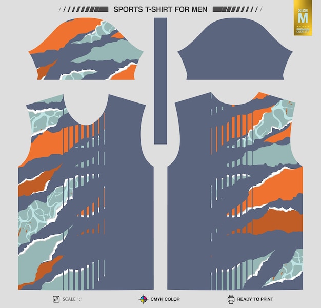 Listo para imprimir camisetas deportivas Patrones de ropa de entrenamiento y entrenamiento