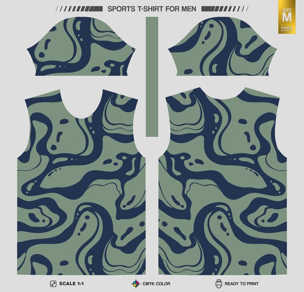 Listo para imprimir camisetas deportivas Patrones de ropa de entrenamiento y entrenamiento
