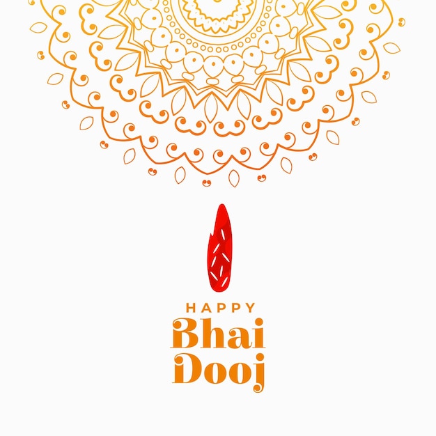 llamativa tarjeta feliz bhai dooj para el vector de vínculo entre hermanos