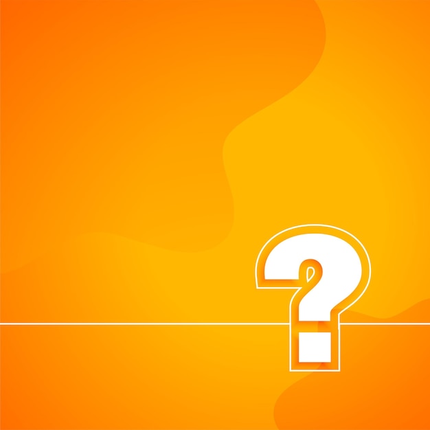 llamativo signo de interrogación fondo amarillo con vector de espacio de texto