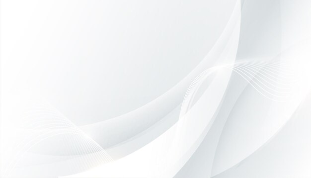 Llamativo vector de diseño de fondo blanco de línea ondulada brillante moderna