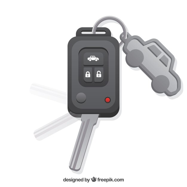 Llave de coche plana