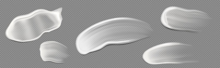 Vector gratuito loción translúcida blanca o muestra de gel