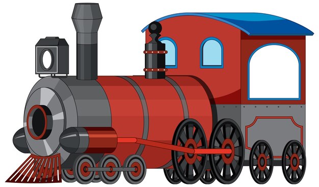 Locomotora de vapor tren estilo vintage