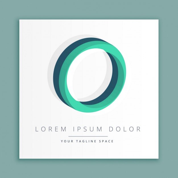 Logo 3d con letra o