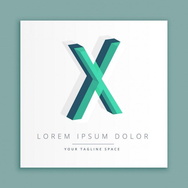 Logo 3d con letra x