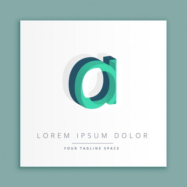 Logo 3d con letra a