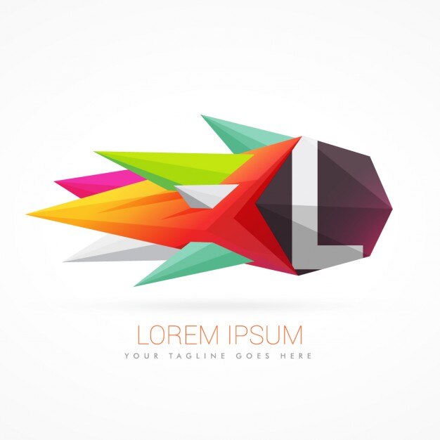 logo abstracto colorido con la letra L