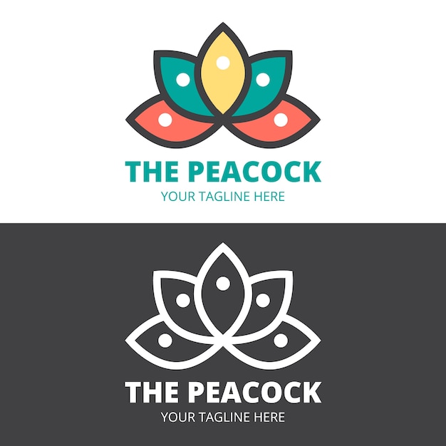 Logo abstracto en dos versiones