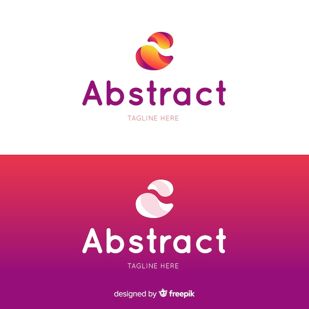 Vector gratuito logo abstracto en estilo degradado