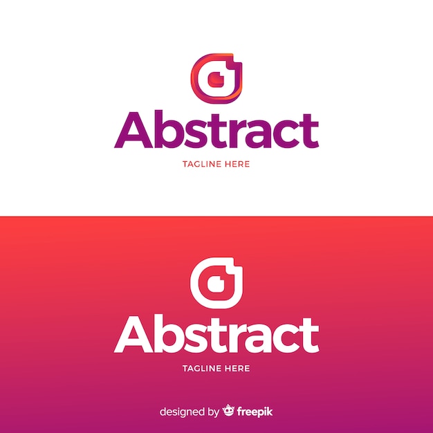 Logo abstracto en estilo degradado