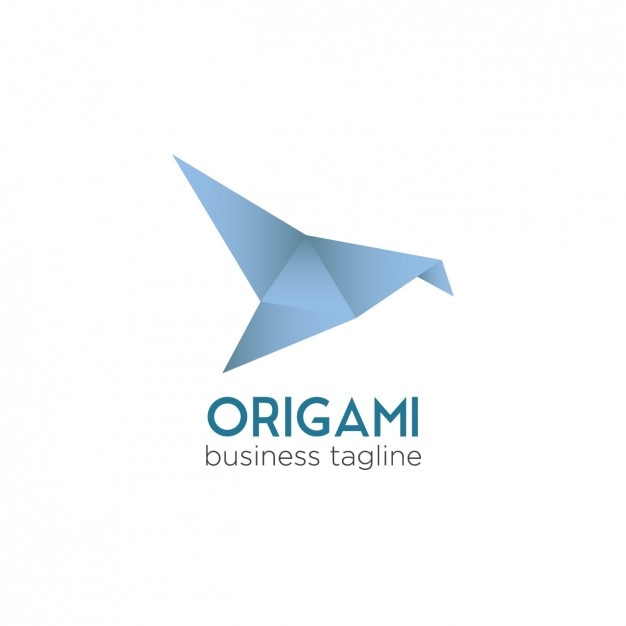 Logo abstracto con estilo de origami