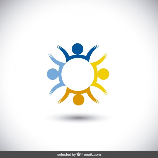 Logo abstracto en forma circular