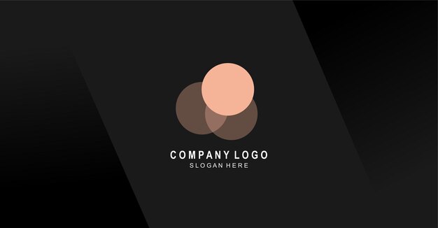 Un logo en blanco y negro con un fondo negro