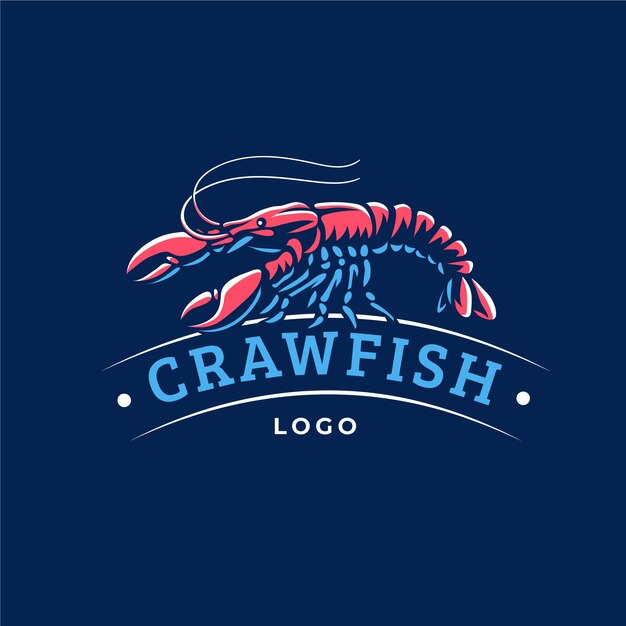 Logo de cangrejo dibujado a mano