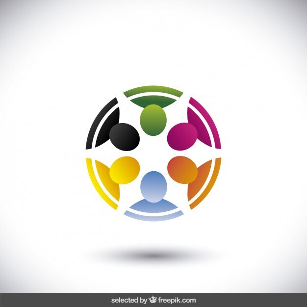 Logo circular hecho con avatares 3D