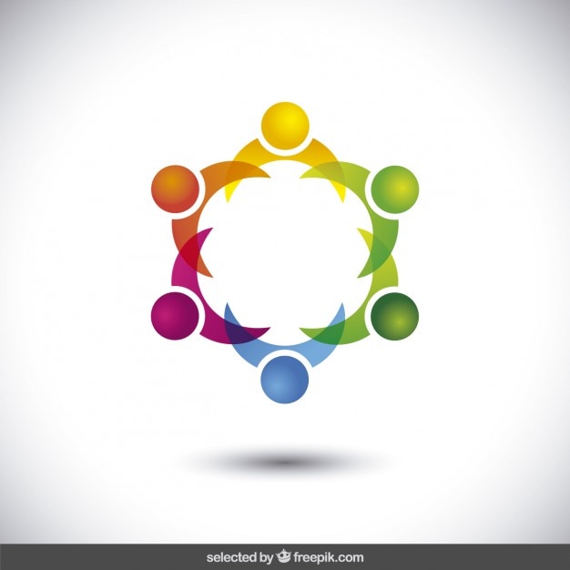 Logo de colores en forma de flor