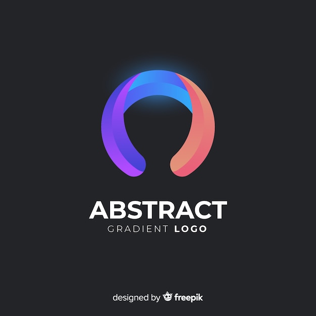 Logo con degradado con forma abstracta