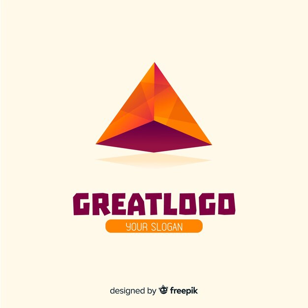 Logo con degradado con forma abstracta