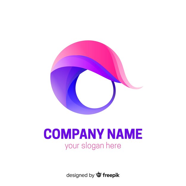 Logo con degradado con forma abstracta