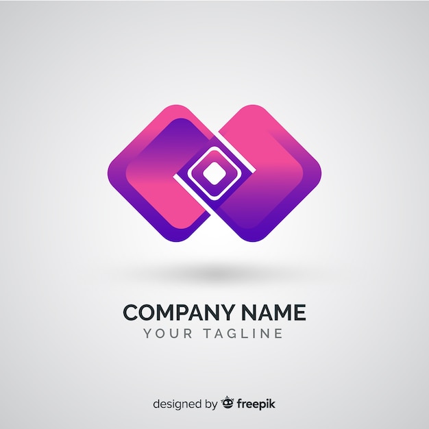 Vector gratuito logo con degradado con forma abstracta