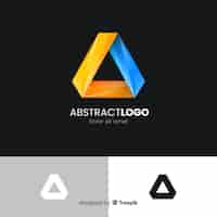 Vector gratuito logo con degradado con forma abstracta