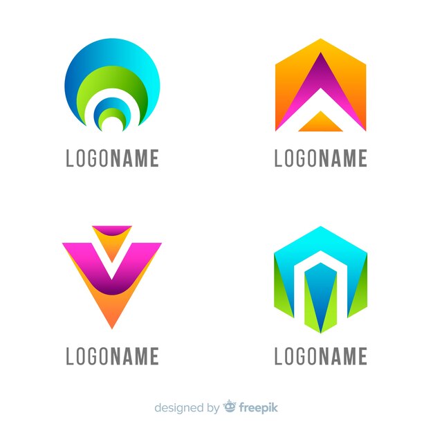 Logo con degradado con forma abstracta
