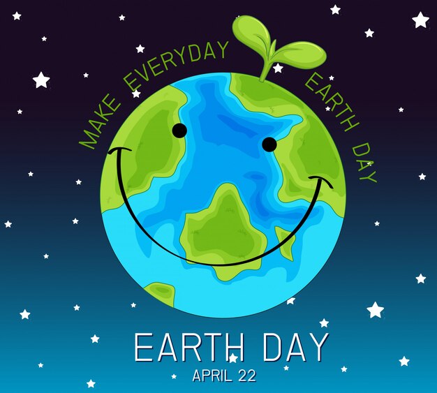 Un logo del dia de la tierra