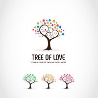 Vector gratuito logo con diseño de árbol