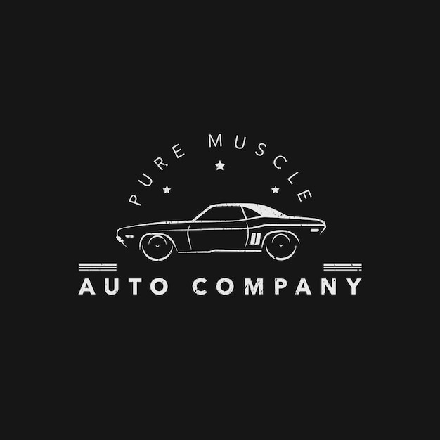 Logo con diseño de coche