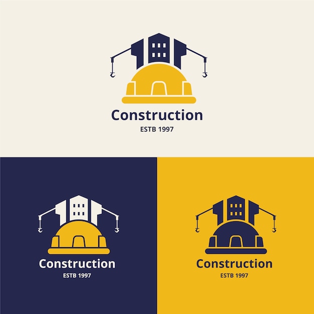 Vector gratuito logo con diseño de construcción