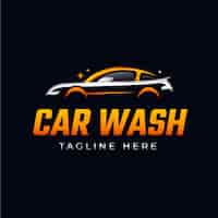 Vector gratuito logo con diseño de lavado de coches