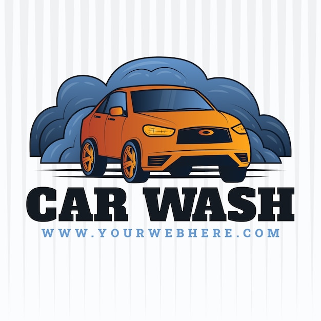 Vector gratuito logo con diseño de lavado de coches