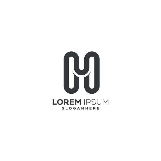 Logo con diseño de letra m