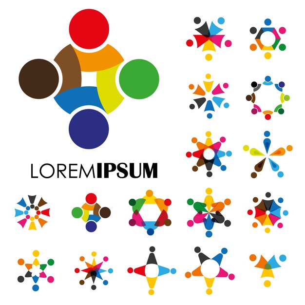 Logo con diseño multicolor
